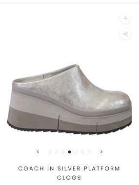 Naked Feet Silver Metallic Platform Mules